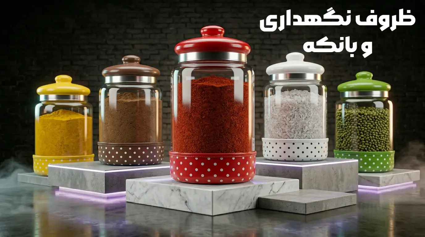 دسته بندی ظروف نگهداری و بانکه کادوس پلاستیک